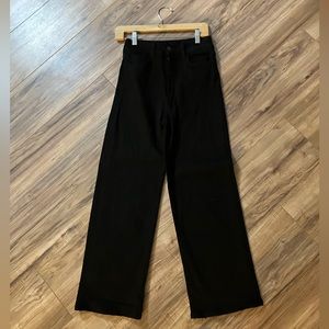 Just Denim Black Cropped Wide Leg Jeans